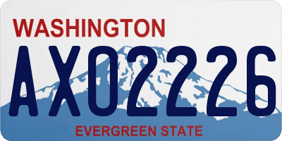 WA license plate AXO2226