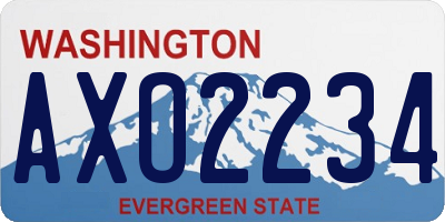 WA license plate AXO2234