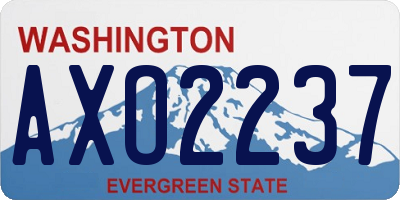 WA license plate AXO2237