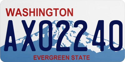 WA license plate AXO2240