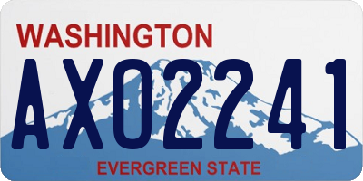 WA license plate AXO2241
