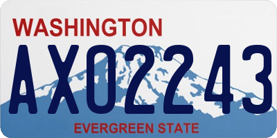 WA license plate AXO2243