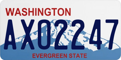 WA license plate AXO2247