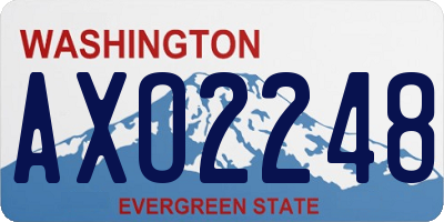 WA license plate AXO2248