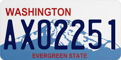 WA license plate AXO2251