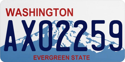 WA license plate AXO2259