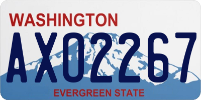 WA license plate AXO2267