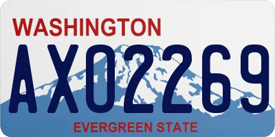 WA license plate AXO2269
