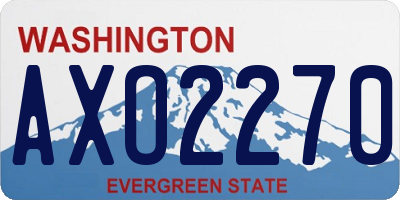 WA license plate AXO2270