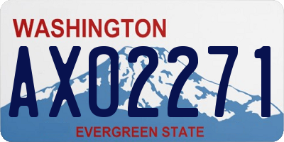 WA license plate AXO2271