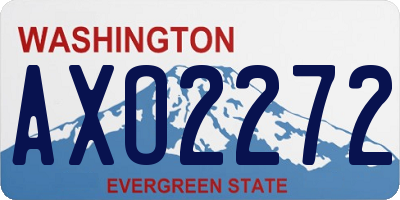 WA license plate AXO2272