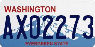 WA license plate AXO2273