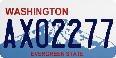 WA license plate AXO2277