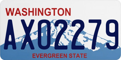 WA license plate AXO2279