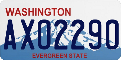 WA license plate AXO2290