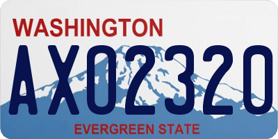 WA license plate AXO2320