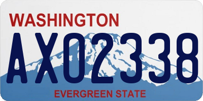 WA license plate AXO2338