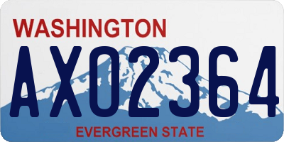 WA license plate AXO2364