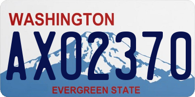 WA license plate AXO2370