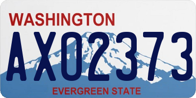 WA license plate AXO2373