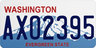 WA license plate AXO2395