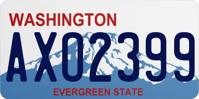 WA license plate AXO2399