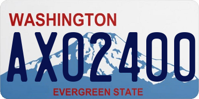 WA license plate AXO2400