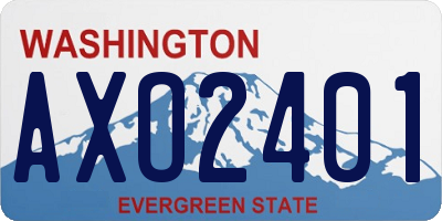 WA license plate AXO2401