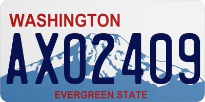 WA license plate AXO2409
