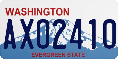 WA license plate AXO2410