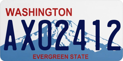 WA license plate AXO2412