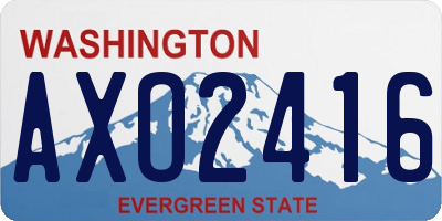 WA license plate AXO2416
