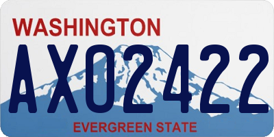 WA license plate AXO2422