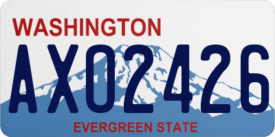 WA license plate AXO2426