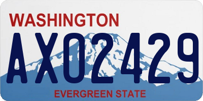 WA license plate AXO2429