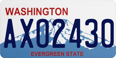 WA license plate AXO2430