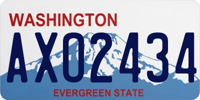 WA license plate AXO2434