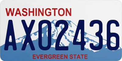 WA license plate AXO2436