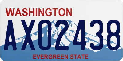 WA license plate AXO2438