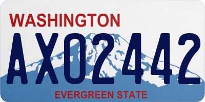 WA license plate AXO2442