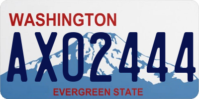 WA license plate AXO2444