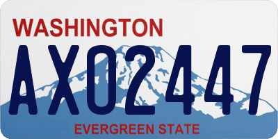 WA license plate AXO2447
