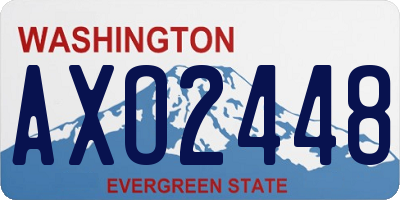 WA license plate AXO2448