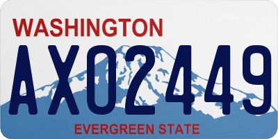 WA license plate AXO2449