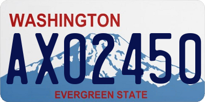 WA license plate AXO2450