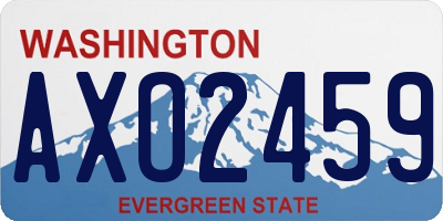 WA license plate AXO2459