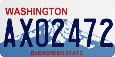 WA license plate AXO2472