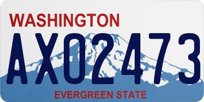WA license plate AXO2473