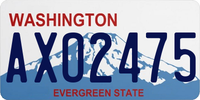 WA license plate AXO2475