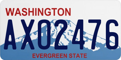 WA license plate AXO2476